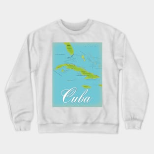 Cuban vintage map Crewneck Sweatshirt